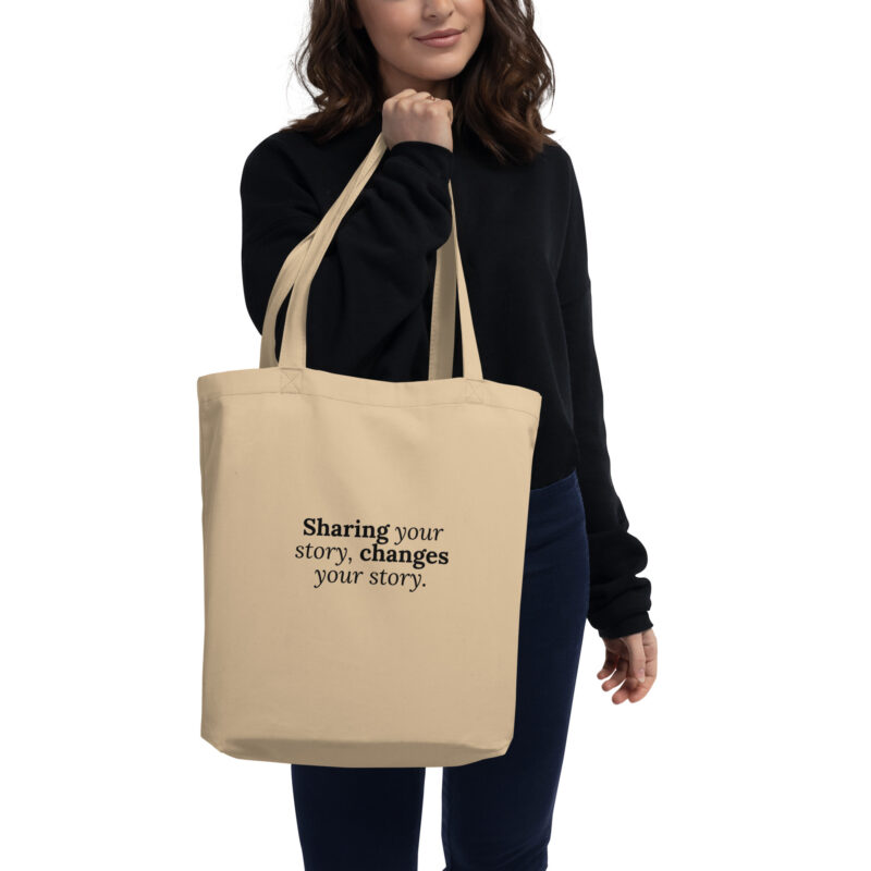 eco tote bag oyster front 63b5b4b87eb76 Say goodbye to plastic, and bag your goodies in this organic cotton tote bag. There’s more than enough room for groceries, books, and anything in between.