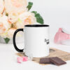 white ceramic mug with color inside black 11oz left 63b597470ea5f Add a splash of color to your morning coffee or tea ritual! These ceramic mugs not only have a beautiful design on them, but also a colorful rim, handle, and inside, so the mug is bound to spice up your mug rack.