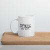 white glossy mug 11oz cutting board 63b5bdd065c74 This ceramic mug is the perfect blend of function and elegance. Ideal as a gift or an everyday essential for your dreamy cup of tea.